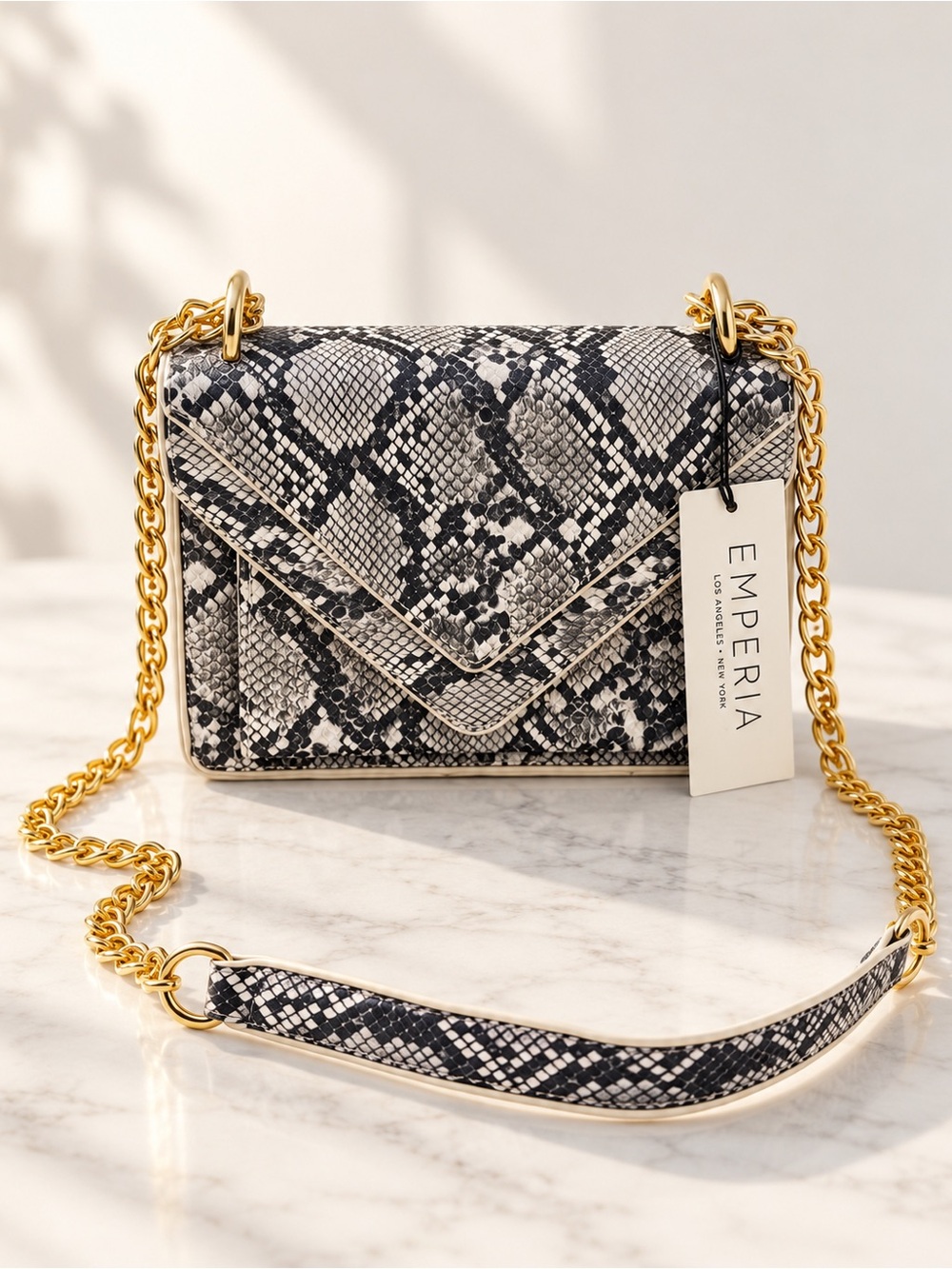 NWT Y2K Emperia Snakeskin Envelope Crossbody Bag Mob Wife Trendy Purse
